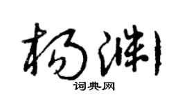 曾慶福楊淵草書個性簽名怎么寫
