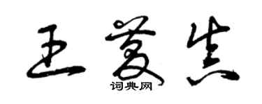曾慶福王慶真草書個性簽名怎么寫