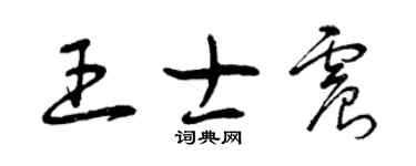 曾慶福王士震草書個性簽名怎么寫