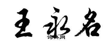 胡問遂王永名行書個性簽名怎么寫