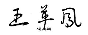 曾慶福王革鳳草書個性簽名怎么寫