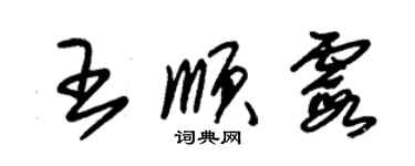 朱錫榮王順霞草書個性簽名怎么寫