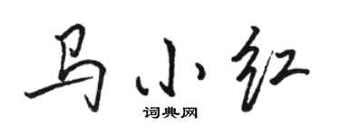 駱恆光馬小紅行書個性簽名怎么寫
