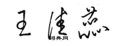 駱恆光王佳蕊草書個性簽名怎么寫