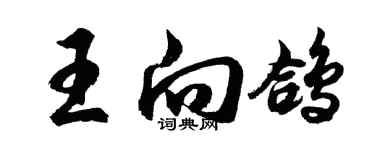 胡問遂王向鴿行書個性簽名怎么寫