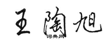 駱恆光王陶旭行書個性簽名怎么寫