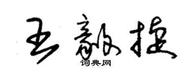 朱錫榮王毅捷草書個性簽名怎么寫