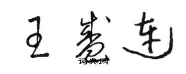 駱恆光王盛連草書個性簽名怎么寫