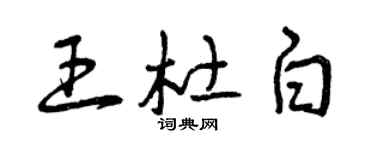 曾慶福王杜白草書個性簽名怎么寫