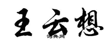 胡問遂王雲想行書個性簽名怎么寫