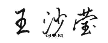 駱恆光王沙瑩行書個性簽名怎么寫