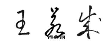 駱恆光王若成草書個性簽名怎么寫