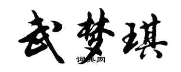 胡問遂武夢琪行書個性簽名怎么寫