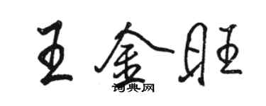 駱恆光王金旺行書個性簽名怎么寫