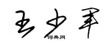 朱錫榮王少軍草書個性簽名怎么寫