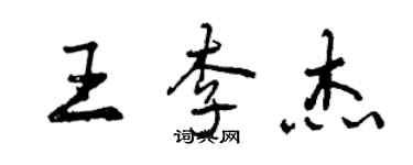 曾慶福王李傑行書個性簽名怎么寫