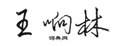 駱恆光王響林行書個性簽名怎么寫