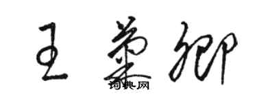 駱恆光王菊卿草書個性簽名怎么寫