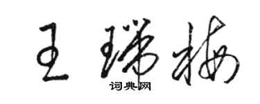 駱恆光王瑞梅草書個性簽名怎么寫