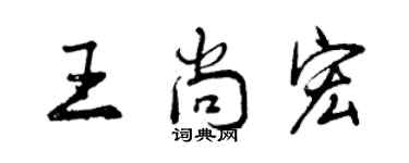 曾慶福王尚宏行書個性簽名怎么寫