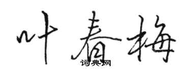 駱恆光葉春梅行書個性簽名怎么寫