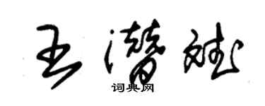 朱錫榮王潛斌草書個性簽名怎么寫