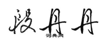 駱恆光段丹丹行書個性簽名怎么寫