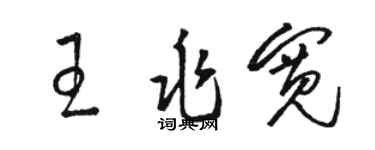駱恆光王兆寬草書個性簽名怎么寫