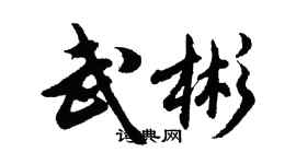 胡問遂武彬行書個性簽名怎么寫