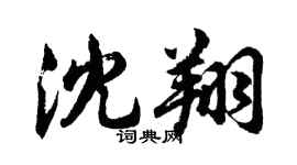 胡問遂沈翔行書個性簽名怎么寫