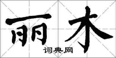 翁闓運麗木楷書怎么寫