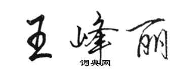 駱恆光王峰麗行書個性簽名怎么寫