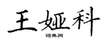 丁謙王婭科楷書個性簽名怎么寫