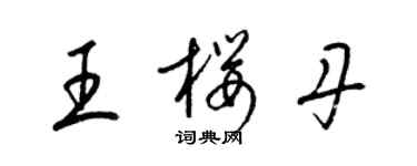 梁錦英王櫻丹草書個性簽名怎么寫