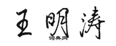 駱恆光王明濤行書個性簽名怎么寫