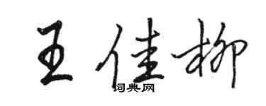 駱恆光王佳柳行書個性簽名怎么寫
