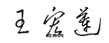 駱恆光王宏蓮草書個性簽名怎么寫