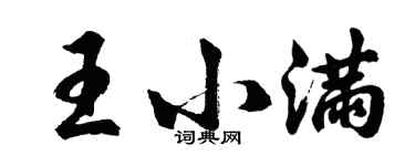 胡問遂王小滿行書個性簽名怎么寫