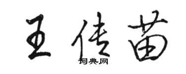 駱恆光王傳苗行書個性簽名怎么寫