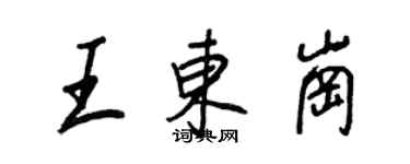 王正良王東崗行書個性簽名怎么寫