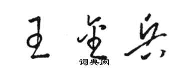 駱恆光王金兵草書個性簽名怎么寫