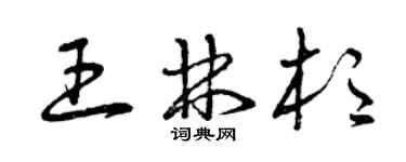 曾慶福王林杉草書個性簽名怎么寫