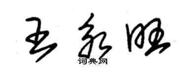 朱錫榮王永旺草書個性簽名怎么寫