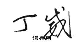 駱恆光丁威草書個性簽名怎么寫