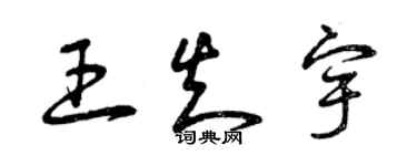 曾慶福王知宇草書個性簽名怎么寫
