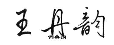 駱恆光王丹韻行書個性簽名怎么寫