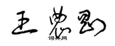 曾慶福王農剛草書個性簽名怎么寫