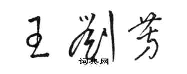 駱恆光王劉芳草書個性簽名怎么寫