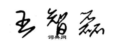 朱錫榮王智磊草書個性簽名怎么寫