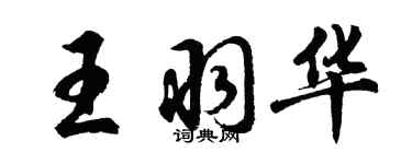 胡問遂王羽華行書個性簽名怎么寫